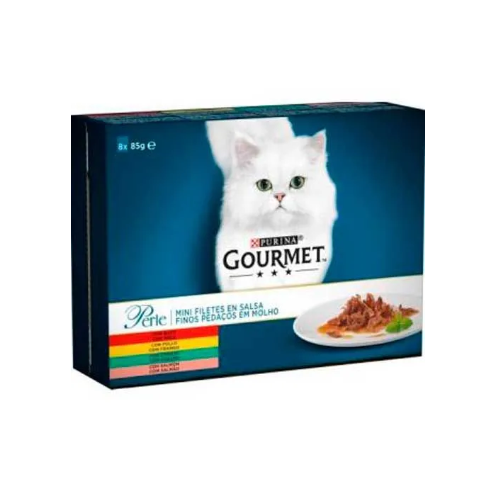 Purina Gourmet Perle Laminas de Pollo para Gatos - Comida Húmeda en Sobre, Caja de 8 x 85 g Purina Gourmet Perle Laminas de Pollo para Gatos - Comida Húmeda en Sobre, Caja de 8 x 85 g