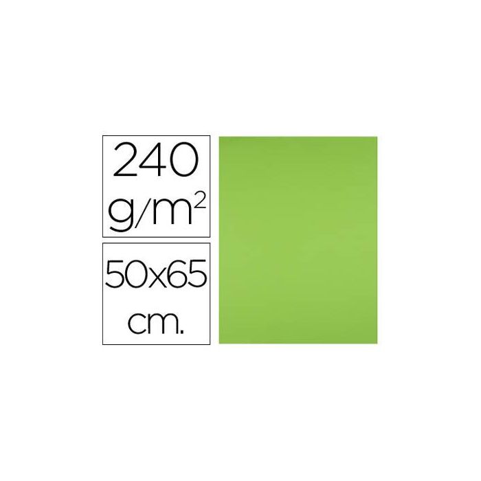 Cartulina Liderpapel 50x65 cm 240 gr-M2 Verde Hierba 125 unidades