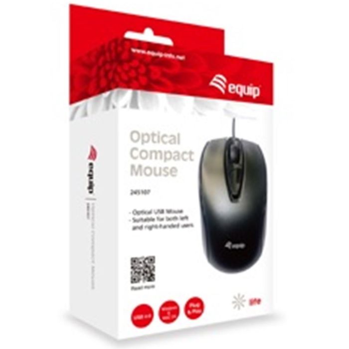 Equip Ratón Óptico USB 1000DPI Compact para Diestros y Zurdos 2 Equip Ratón Óptico USB 1000DPI Compact para Diestros y Zurdos 2