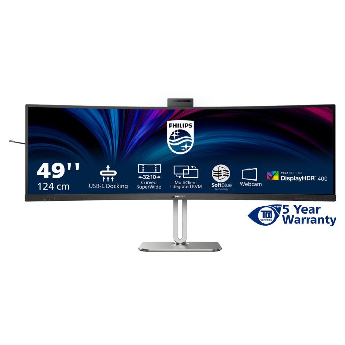 Philips 49B2U6900CH Monitor Curvo 48.8" 5120x1440 Dual QHD USB-C HDMI DP 75Hz VA Negro 5