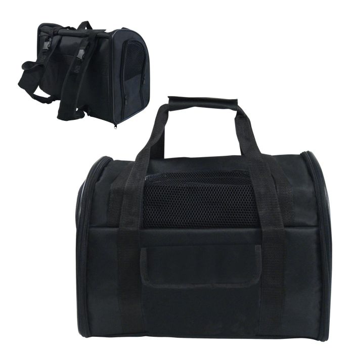 Gloria Mochila Canguro Negra de Poliéster con Dimensiones 41x30x21 cm – Muy Ligera, Práctica y de Diseño Discreto