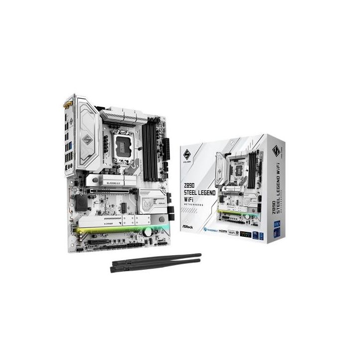 ASRock 90-MXBPF0-A0UAYZ Placa Base Z890 Steel Legend WiFi, Intel LGA 1851 ATX, 4 DDR5 3