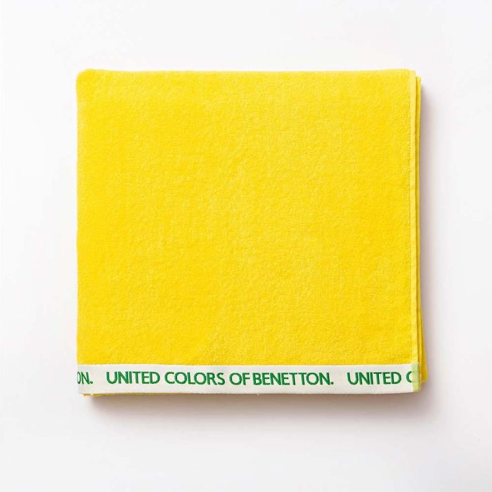 Toalla de playa 160x90cm 450 g/m² amarillo benetton 1