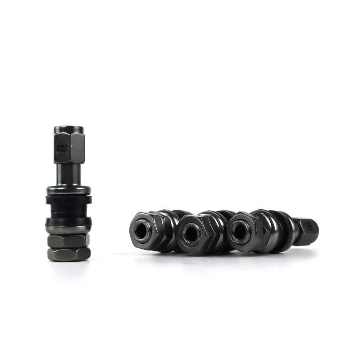 Omp OMPS09990004 Juego de 4 Válvulas de Aluminio para Llantas Antracita para Neumáticos 4