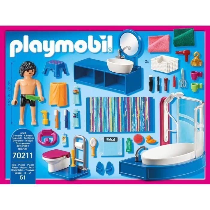 PLAYMOBIL 70211 - Casa de muñecas La Maison Traditionnelle - Baño con bañera - Nuevo para 2020 1 PLAYMOBIL 70211 - Casa de muñecas La Maison Traditionnelle - Baño con bañera - Nuevo para 2020 1