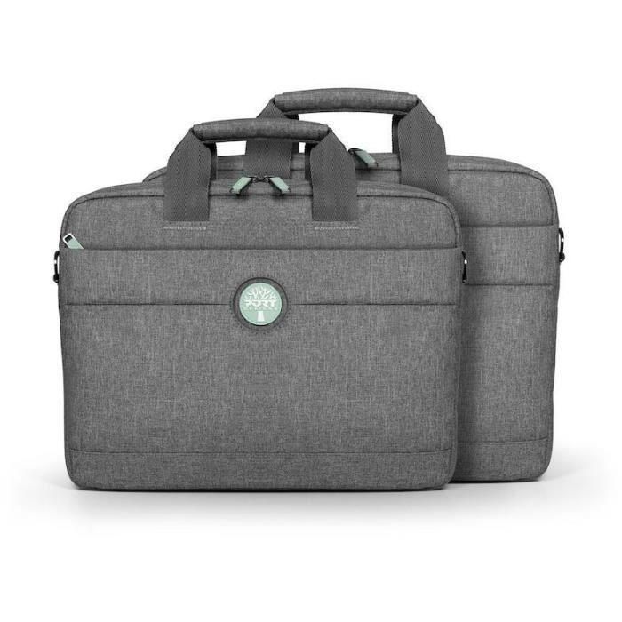Port Designs POR3567044007015 Bolsa de laptop para portátiles de 15.6 pulgadas Yosemite Eco, color Gris, fabricada con 62% materiales reciclados. 1