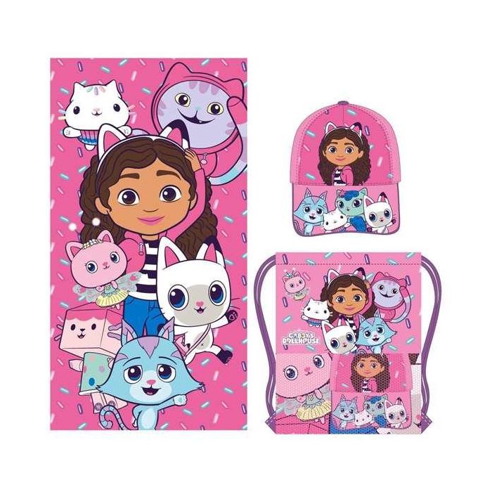 Cerdá Gabby's Dollhouse Toalla Set Saquito infantil para niños +3 años - Color Rosa 0 Cerdá Gabby's Dollhouse Toalla Set Saquito infantil para niños +3 años - Color Rosa 0