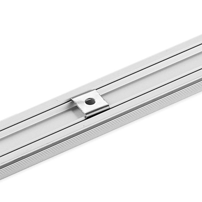DUVER Grapa de Fijación / Placa Soporte de Acero para Perfil Aluminio Slim-S, Ideal para Lámparas LED de Mueble