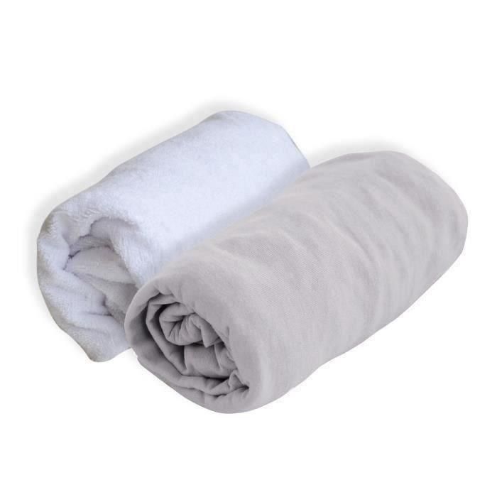 SOFT NID Lote 1 Alese + 1 Sábana ajustable - 70 X 140 Cm - Perla SOFT NID Lote 1 Alese + 1 Sábana ajustable - 70 X 140 Cm - Perla