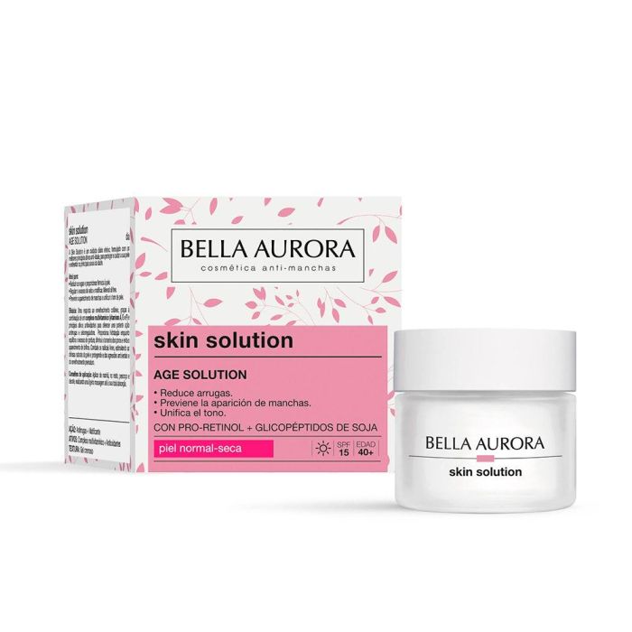 Bella Aurora AGE SOLUTION Antiarrugas & Reafirmante SPF15 Crema Facial Tratamiento Antiedad para Pieles Maduras 50 ml