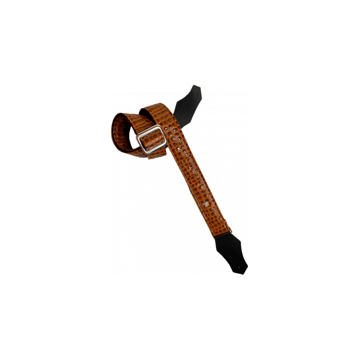 GETM Correa Guitarra Bajo Aussie Gator Caramel - Polipiel Nailon Piel Marrón Cálido Ajustable hasta 165 cm 0 GETM Correa Guitarra Bajo Aussie Gator Caramel - Polipiel Nailon Piel Marrón Cálido Ajustable hasta 165 cm 0