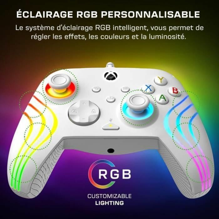 Turtle Beach Afterglow Wave Xbox Series X|S, Xbox One, PC - Mando con Cable RGB Blanco - TUR0840454400076 2