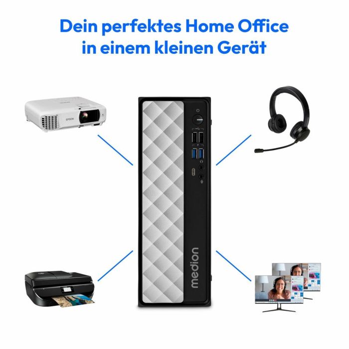 PC de Sobremesa Medion 10025295 Intel Core i7-12650H 16 GB RAM 1 TB 1 TB SSD 15 PC de Sobremesa Medion 10025295 Intel Core i7-12650H 16 GB RAM 1 TB 1 TB SSD 15