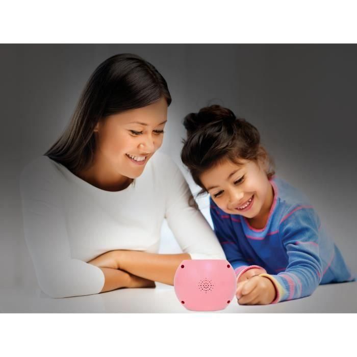 Lexibook LEX3380743105338 Gabby y la Casa Mágica - Despertador Proyector infantil con luz de noche y sonidos 4