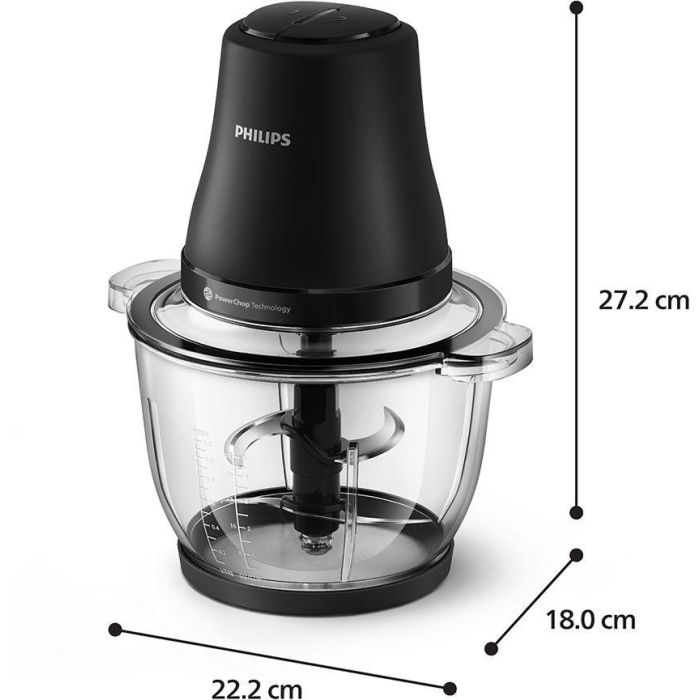 Picadora Philips Negro Acero Inoxidable Plástico 450 W 2 Picadora Philips Negro Acero Inoxidable Plástico 450 W 2