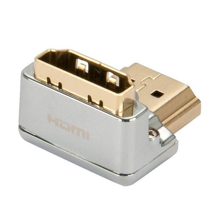 Lindy CROMO HDMI Male to HDMI Female 90 Degree Right Angle Adapter - Down 1 Lindy CROMO HDMI Male to HDMI Female 90 Degree Right Angle Adapter - Down 1