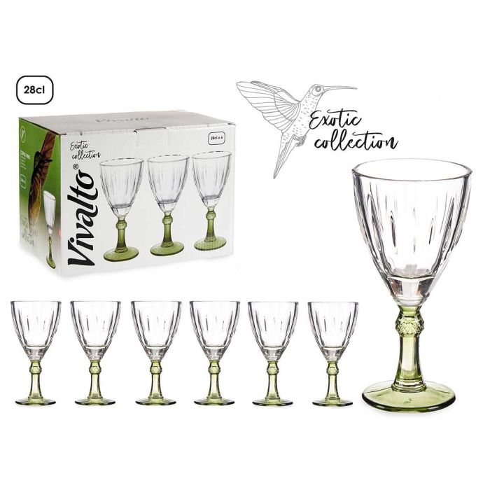 Copa Vino Verde Vivalto 275 ml - Cristal 9x18.5x9 cm (36 Unidades) Copa Vino Verde Vivalto 275 ml - Cristal 9x18.5x9 cm (36 Unidades)