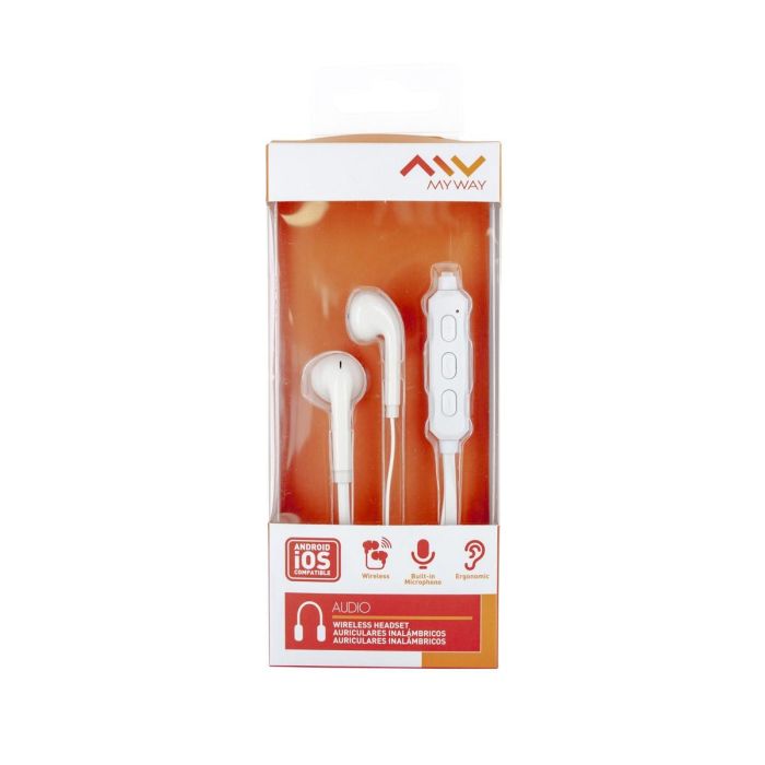 Auriculares Myway Mwhph0023 Inalambrico Blanco 2 Auriculares Myway Mwhph0023 Inalambrico Blanco 2