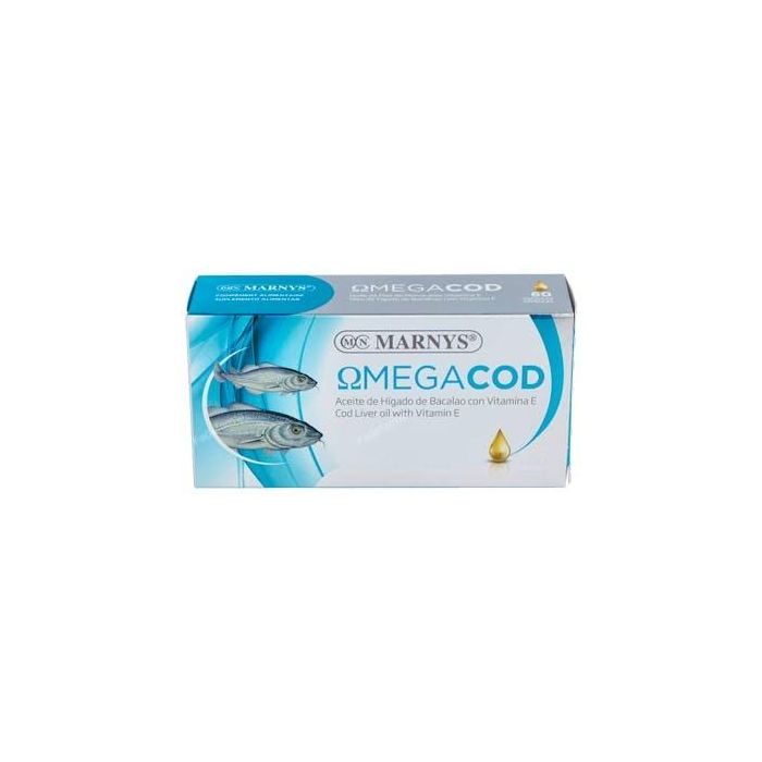 MARNYS Aceite de Hígado de Bacalao 500 mg 60 Perlas - Vitaminas A y D para carencias
