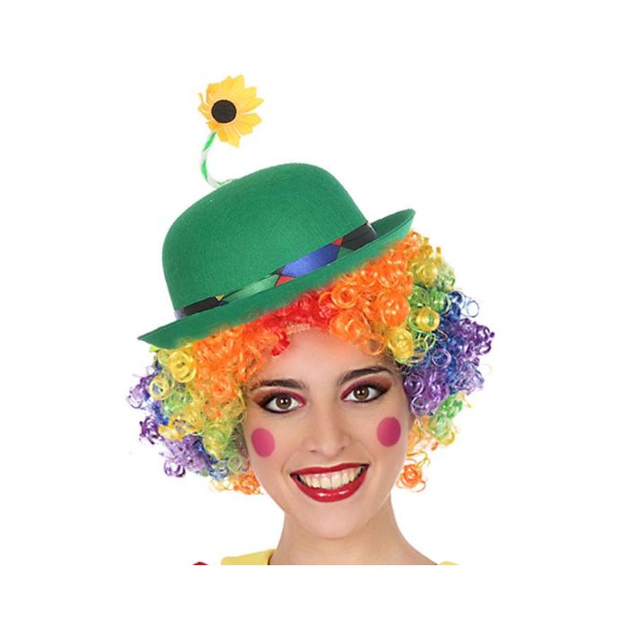 Sombrero Payaso Verde Mujer Adulto