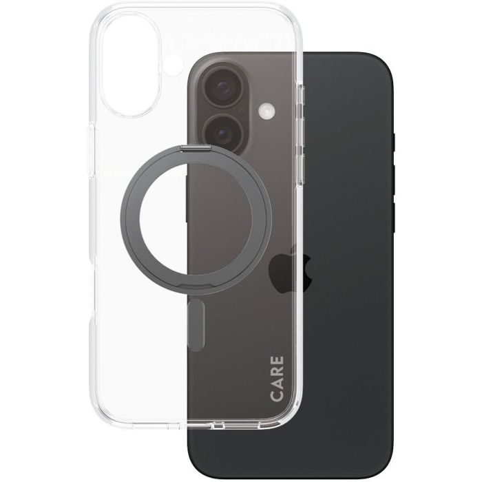 PanzerGlass CARE Funda iPhone 16 Plus MagSAFE con Soporte Kickstand Black