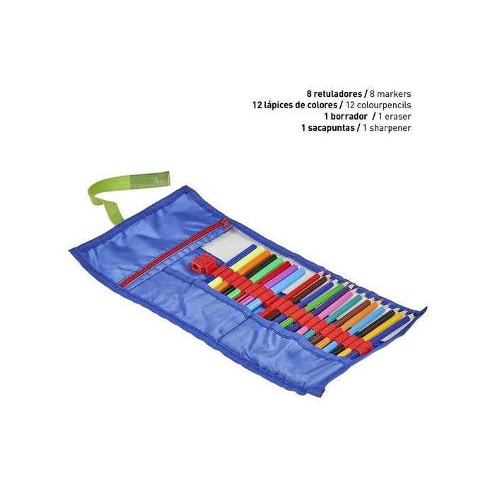 Cerdá Estuche Portatodo Accesorios Capitán América Avengers Azul, para Material Escolar, Niños 3-12 Años 5