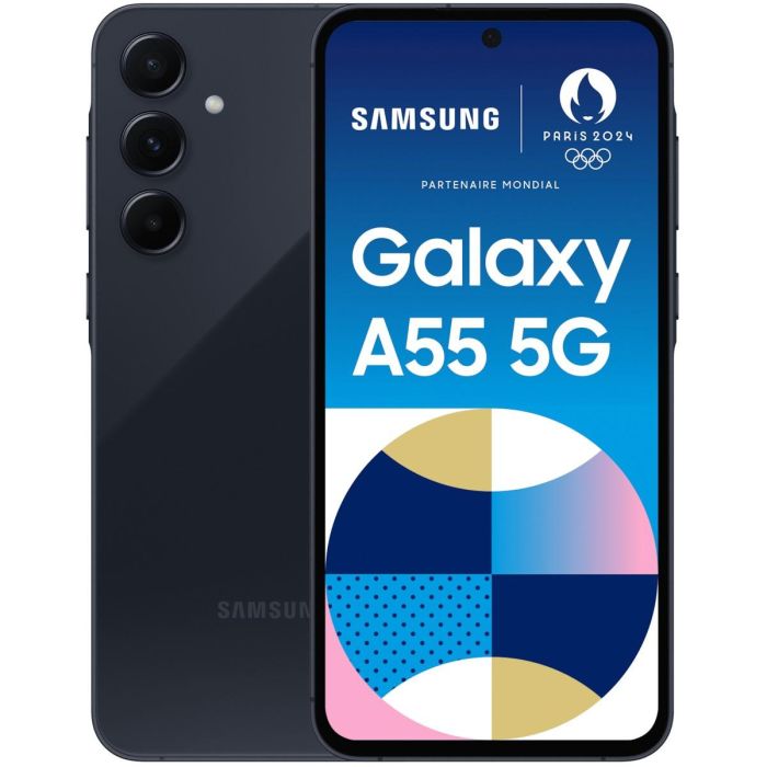 Samsung Galaxy A55 EE EU 5G 128GB Almacenamiento, 8GB RAM, Pantalla 6.6" Super AMOLED, Cámara 50MP, Awesome Navy