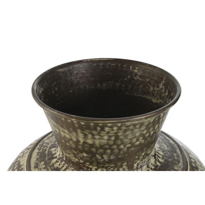 DKD Home Decor Tinaja Verde 41 x 46.5 x 41 cm Colección Mundra Acabado Patinado Aluminio 1