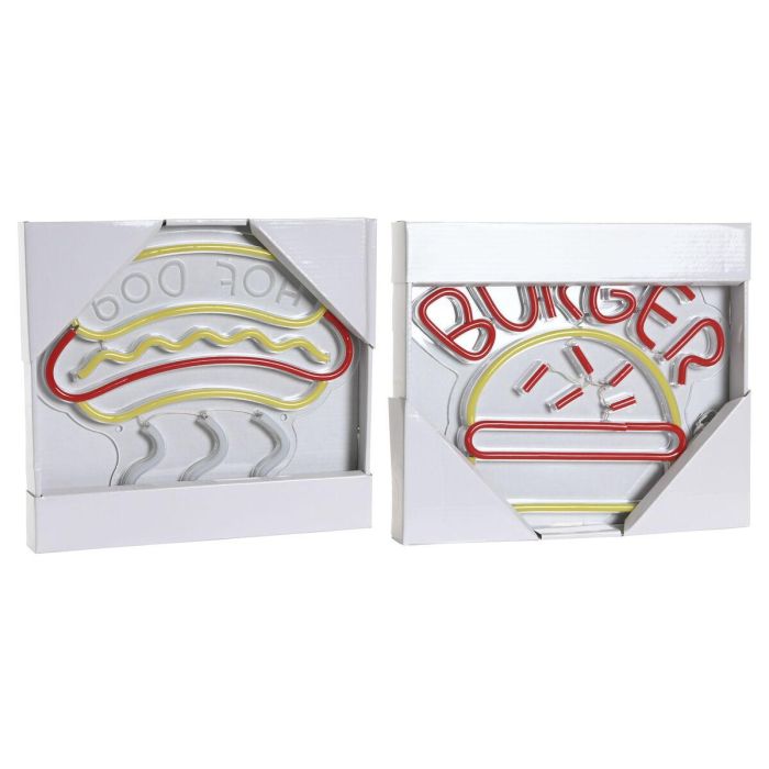 Decoración luminosa Home ESPRIT Acrílico Urbano 30 X 1,5 X 28 CM (2 Unidades) 1