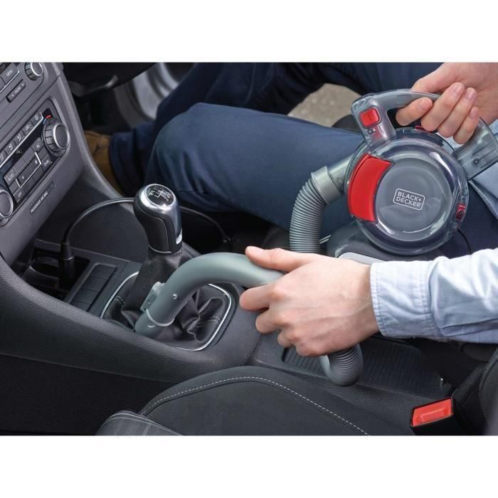 Black+Decker PD-1200-AV Aspirador de Mano para Coche 12V, 5m Cable, Tubo Flexible, Acción Ciclónica, Motor en el Filtro 3 Black+Decker PD-1200-AV Aspirador de Mano para Coche 12V, 5m Cable, Tubo Flexible, Acción Ciclónica, Motor en el Filtro 3