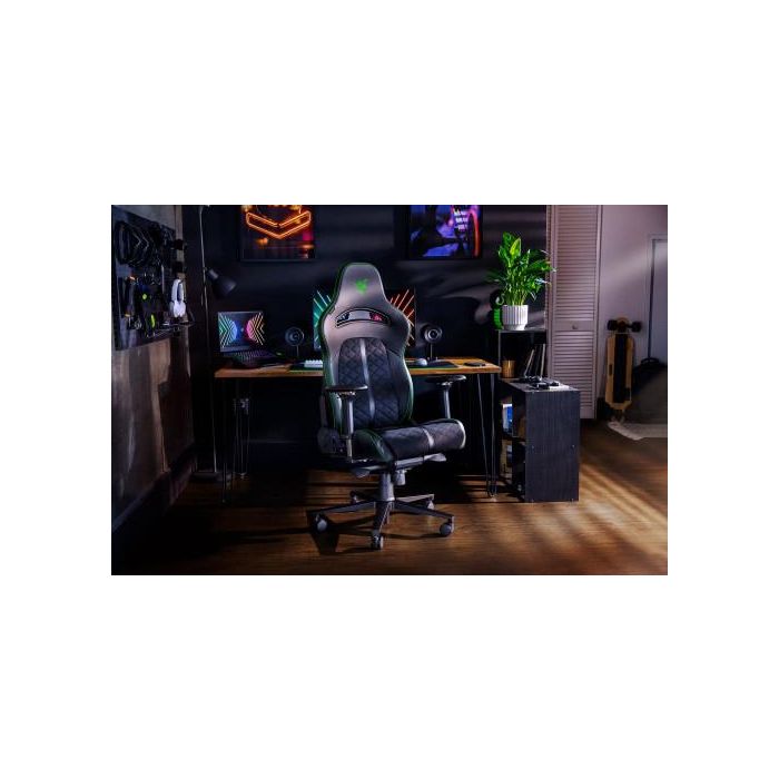 Razer Enki Silla para videojuegos de PC, Asiento acolchado, Negro/Azul, Respaldo ajustable, Reposabrazos 4D - RZ38-03720100-R3G1 1 Razer Enki Silla para videojuegos de PC, Asiento acolchado, Negro/Azul, Respaldo ajustable, Reposabrazos 4D - RZ38-03720100-R3G1 1