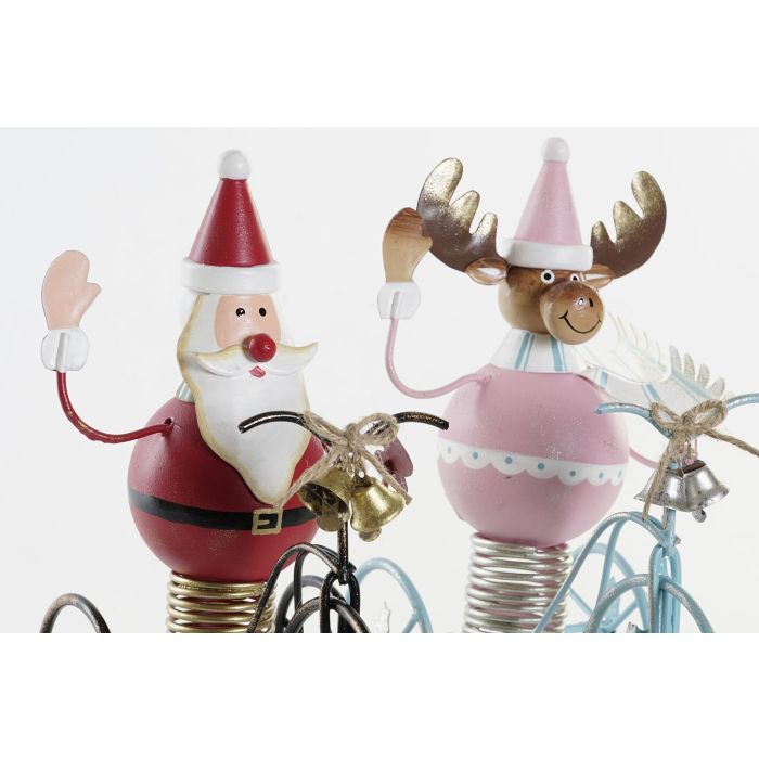 DKD Home Decor Decoración Navidad Tradicional Triciclo Papá Noel Reno Metal Rojo Azul Celeste Rosa Palo 9x19x15 cm (2 Unidades) 1 DKD Home Decor Decoración Navidad Tradicional Triciclo Papá Noel Reno Metal Rojo Azul Celeste Rosa Palo 9x19x15 cm (2 Unidades) 1