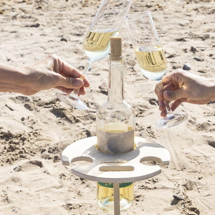 Mesa de Vino Plegable y Portátil para Exteriores Winnek InnovaGoods 9 Mesa de Vino Plegable y Portátil para Exteriores Winnek InnovaGoods 9