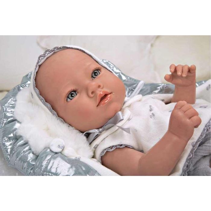 Muñeca reborn arias 38 cm borja gris c/manta (cuerpo vinyl, sexo niño) 14 Muñeca reborn arias 38 cm borja gris c/manta (cuerpo vinyl, sexo niño) 14