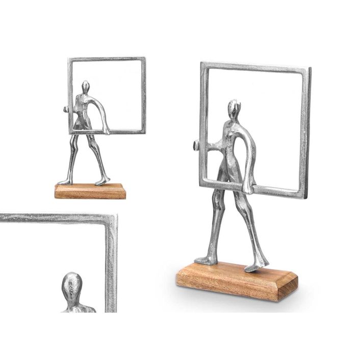 Soporte Decoracion Hombre Marco Plateado Giftdecor 19X29CM (6 Unidades) Soporte Decoracion Hombre Marco Plateado Giftdecor 19X29CM (6 Unidades)