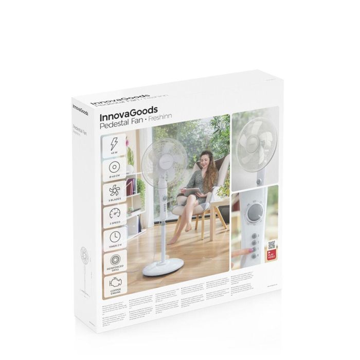Ventilador de Pie InnovaGoods Freshinn Blanco 45 W 1 Ventilador de Pie InnovaGoods Freshinn Blanco 45 W 1