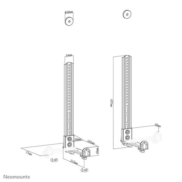 Neomounts AWL29-650BL1 Soporte Universal para Videobar/Soundbar/Altavoz, VESA, Ajustable, Max 15 kg - Negro 14 Neomounts AWL29-650BL1 Soporte Universal para Videobar/Soundbar/Altavoz, VESA, Ajustable, Max 15 kg - Negro 14