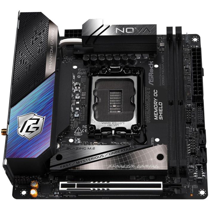 ASRock Z890I NOVA WiFi Placa Base Mini ITX Intel Z890 Socket LGA 1851 DDR5 WiFi 7 Ethernet 5Gb 7