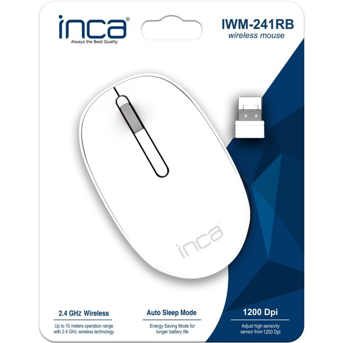 INCA Maus IWM-241RB 1200 DPI,CANDY DESIGN 3D Weiß, 2,4GHz 5 INCA Maus IWM-241RB 1200 DPI,CANDY DESIGN 3D Weiß, 2,4GHz 5