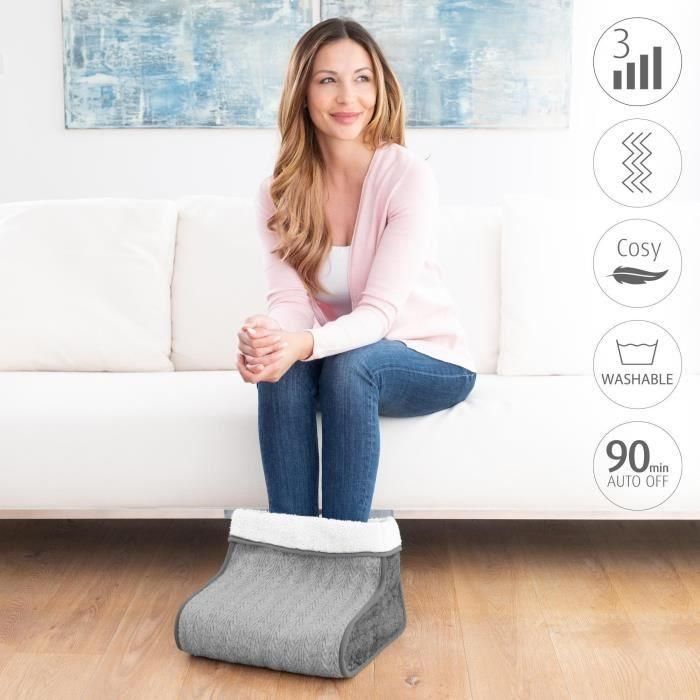 Medisana FW 150 Calentador de pies, 6 niveles de temperatura, temporizador, lavable, alivia 1