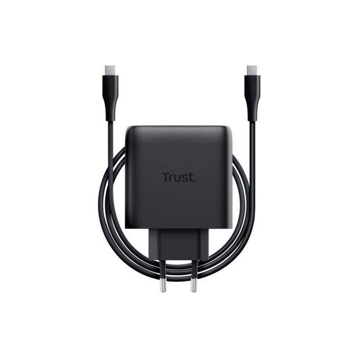 Trust Maxo Cargador de Pared GaN 65W USB-C, 1xUSB-C, Incluye Cable USB-C, 25523