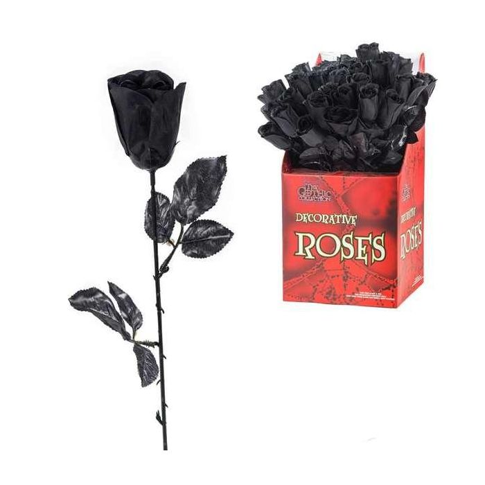 Rosa negro 4 x 4 x 43 cm 24 piezas en caja expositora de 22x22x46 cm. materiales: poliester (80%), poliestireno (15%), alambre de hierro (5%). 1 Rosa negro 4 x 4 x 43 cm 24 piezas en caja expositora de 22x22x46 cm. materiales: poliester (80%), poliestireno (15%), alambre de hierro (5%). 1