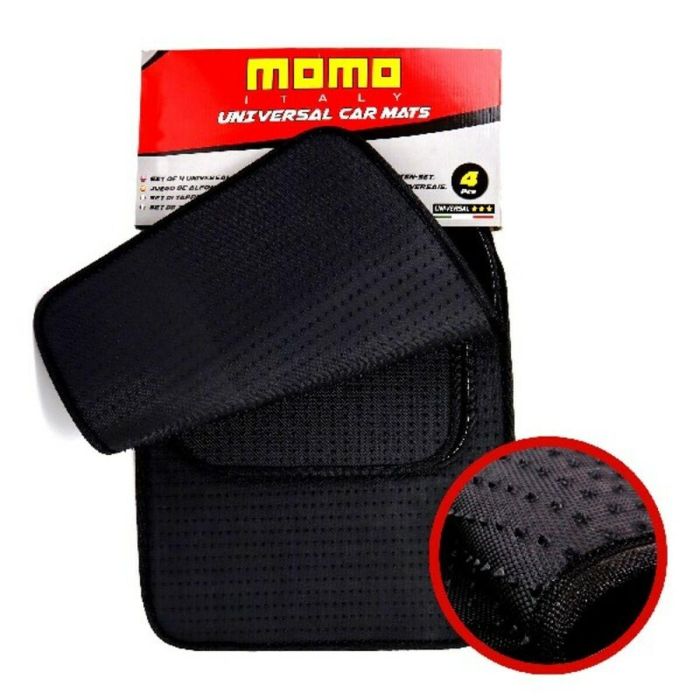 Set de Alfombrillas para Coche MOMO MOMLCM015BW Blanco/Negro 4 uds 1 Set de Alfombrillas para Coche MOMO MOMLCM015BW Blanco/Negro 4 uds 1