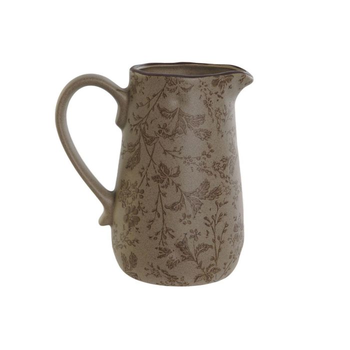 Jarra Home ESPRIT Marrón Verde Gres Hoja de planta Shabby Chic 0 Jarra Home ESPRIT Marrón Verde Gres Hoja de planta Shabby Chic 0