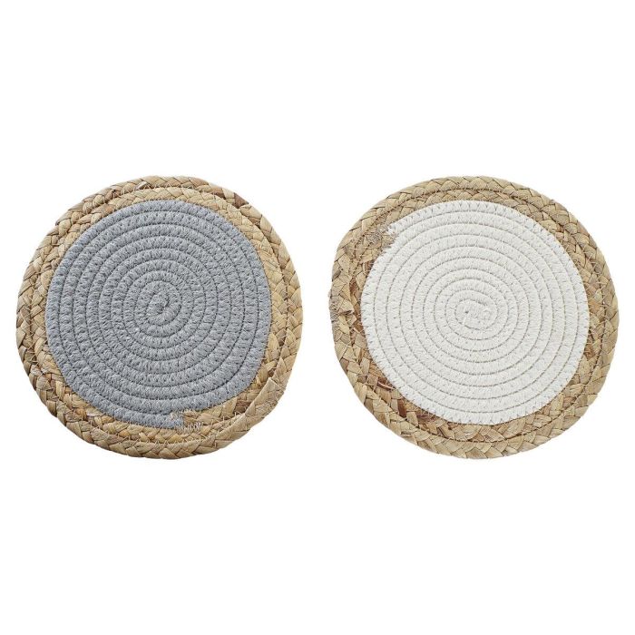 Salvamantel DKD Home Decor Individual Algodón Fibra (20 x 20 x 1 cm) (2 Unidades) Salvamantel DKD Home Decor Individual Algodón Fibra (20 x 20 x 1 cm) (2 Unidades)