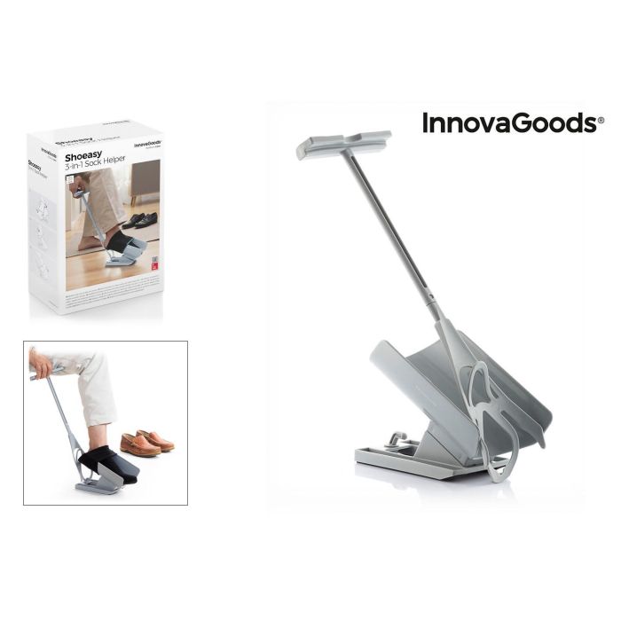 Calzador de Calcetines y Zapatos con Quitacalcetines Shoeasy InnovaGoods 0 Calzador de Calcetines y Zapatos con Quitacalcetines Shoeasy InnovaGoods 0