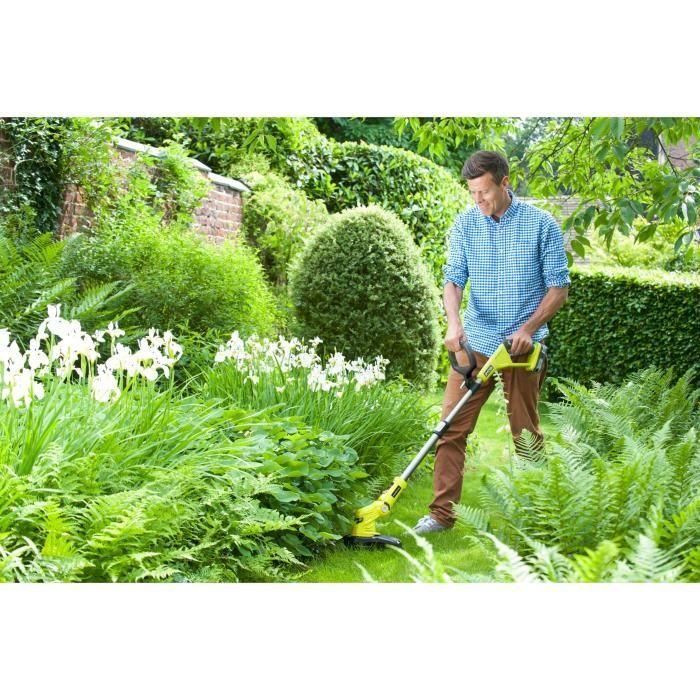 Cortacantos 18V - enderezador de cantos - corte Ø 25-30 cm - hilo Ø 1 x 1,6 mm - 1 batería 18V 2,5 Ah, 1 cargador + RAC155 GRATIS 4 Cortacantos 18V - enderezador de cantos - corte Ø 25-30 cm - hilo Ø 1 x 1,6 mm - 1 batería 18V 2,5 Ah, 1 cargador + RAC155 GRATIS 4