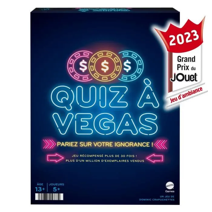 Mattel Games QUIZ EN VEGAS HNY92 Juego Familiar