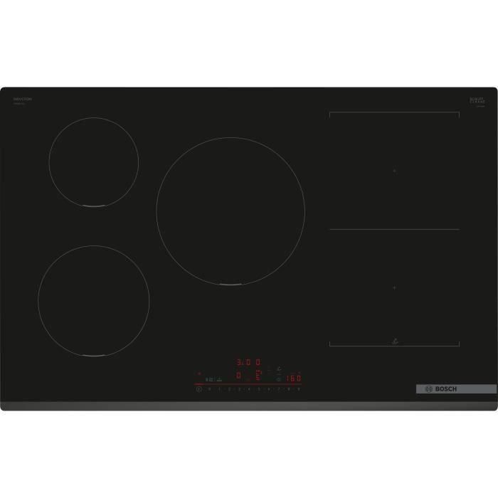 Placa de inducción ancha BOSCH - 5 fuegos - L80 x P52 cm - PVW831HC1E Placa de inducción ancha BOSCH - 5 fuegos - L80 x P52 cm - PVW831HC1E