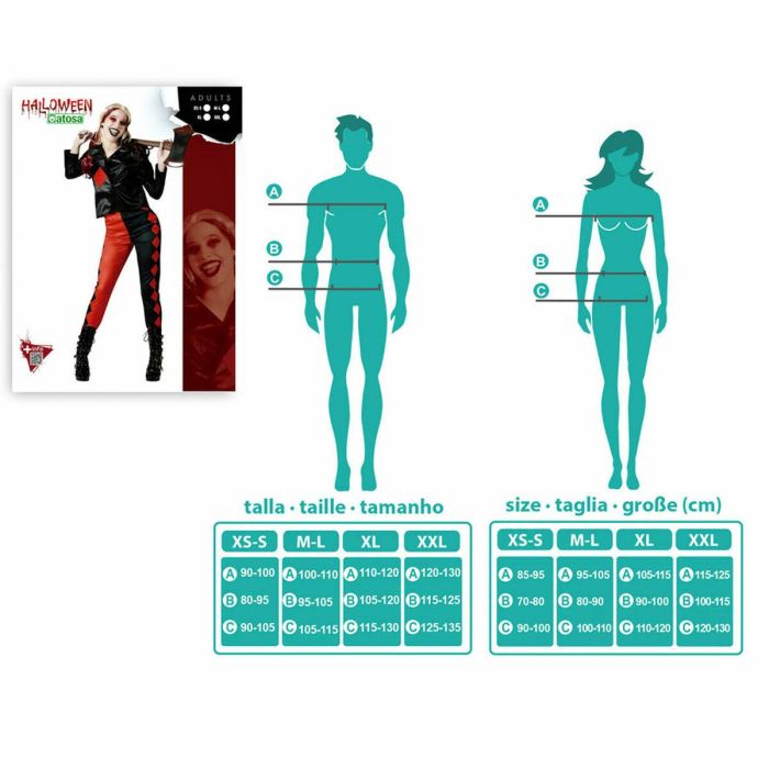 Disfraz para Adultos Arlequín Sangriento Mujer 2 Disfraz para Adultos Arlequín Sangriento Mujer 2